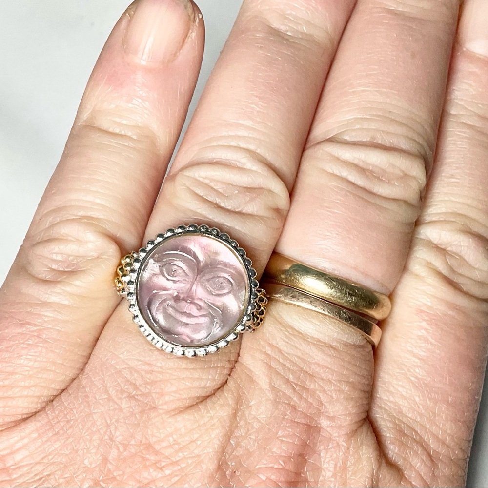 Tagliamonte Sterling 18K Carved Celestial Ring SZ 6 - Picture 10 of 10